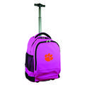 Pink Clemson Tigers 19'' Premium Wheeled Backpack