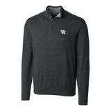 Men's Cutter & Buck Heather Charcoal Kentucky Wildcats Big Tall Lakemont Half-Zip Jacket