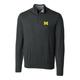 Men's Cutter & Buck Heather Charcoal Michigan Wolverines Big Tall Lakemont Half-Zip Jacket