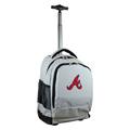 Gray Atlanta Braves 19'' Premium Wheeled Backpack