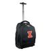 Black Illinois Fighting Illini 19'' Premium Wheeled Backpack