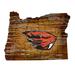Oregon State Beavers 23.5" x Distressed with Logo Sign