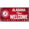 Alabama Crimson Tide 6" x 12" Fans Welcome Sign