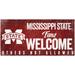 Mississippi State Bulldogs 6" x 12" Fans Welcome Sign