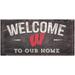 Wisconsin Badgers 6" x 12" Welcome To Our Home Sign