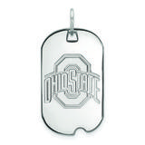 Women's Ohio State Buckeyes Sterling Silver Small Dog Tag