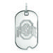 Women's Ohio State Buckeyes Sterling Silver Small Dog Tag