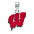 Women's Wisconsin Badgers Sterling Silver Small Enamel Pendant