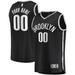 Men's Fanatics Branded Black Brooklyn Nets Fast Break Custom Replica Jersey - Icon Edition