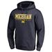 Men's Fanatics Branded Navy Michigan Wolverines True Sport Football Pullover Hoodie