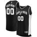 Men's Fanatics Branded Black San Antonio Spurs Fast Break Custom Replica Jersey - Icon Edition