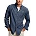 Men's Blue Marshall Thundering Herd Hudson Denim Long Sleeve Button-Down Shirt