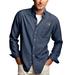 Men's Blue Western Illinois Leathernecks Hudson Denim Long Sleeve Button-Down Shirt