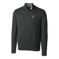 Men's Cutter & Buck Heather Charcoal Arizona State Sun Devils Big Tall Lakemont Half-Zip Jacket