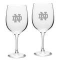 Notre Dame Fighting Irish Set of 2 Logo Traditional Robusto Red Wine Table Glasses