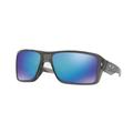 Oakley OO9380 Double Edge Sunglasses - Men's Grey Smoke Frame Prizm Sapphire Polarized Lenses 938006-66