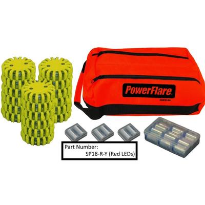 Powerflare 18-Pack PowerFlare Soft Pack Red/Amber LEDs Olive Drab Green Shell SP18-RA-OD