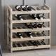 CKB Ltd® Deluxe 35 Bottle Large Wine Rack Freestanding ñ Wood Spruce - Wooden Wine Bottle Storage Rack Holder For Bar Home Kitchen