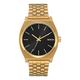 Nixon Time Teller Herrenuhr Analog Quarz mit Edelstahl Armband All Gold / Schwarz Sunray