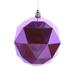 Vickerman 468722 - 6" Orchid Shiny Geometric Ball Christmas Tree Ornament (4 pack) (M177469DS)