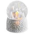 Roman 55442 - 6"led porceln church w/sleigh Christmas Glass Globes