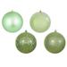 Vickerman 445679 - 6" Celadon 4 Finish Matte Shiny Sequin Glitter Ball Christmas Tree Ornaments (set of 4) (N591554BX)