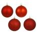 Vickerman 163214 - 2.4" Red 4 Finish Ball Christmas Tree Ornaments (set of 24) (N590603)