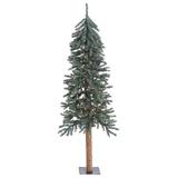 Vickerman 427651 - 5' x 25" Artificial Natural Bark Alpine Tree with 150 Clear Lights Christmas Tree (B907351)