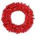 Vickerman 428221 - 24" Red Wreath Dural LED 50Red Lts 180T (B981525LED) Red Colored Christmas Wreath