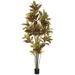 Vickerman 459591 - 7'Potted Croton Tree W/192 Lvs-Green/Or (TB170684) Generic Home Office Tree