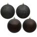 Vickerman 489031 - 12" Gunmetal 4 Assorted Finish Ball Christmas Tree Ornament (Set of 4) (N593084DA)