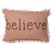 Vickerman 505991 - 14" x 20" Holiday Words Believe Pillow (QTX17501) Christmas Pillows