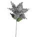 Vickerman 403358 - 15" Artificial Pewter Velvet Poinsettia Flower Pick (3 pack) (OF160127)