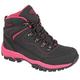 Ladies Leather Lightweight Waterproof Walking Hiking Trekking Ankle Boots Shoes Size 3 4 5 6 7 8 (6 UK, Black/Fuchsia)