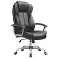 SONGMICS Office Chair with High Back Large Seat and Tilt Function Executive Swivel Computer Chair PU Black OBG57BUK