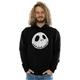 Disney Men's Nightmare Before Christmas Jack Cracked Face Hoodie Small Black