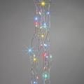 Gerson 93990 - 200 Light 6' Silver Wire Multi-Color Electric LED Micro Miniature Christmas Light String Set with Timer