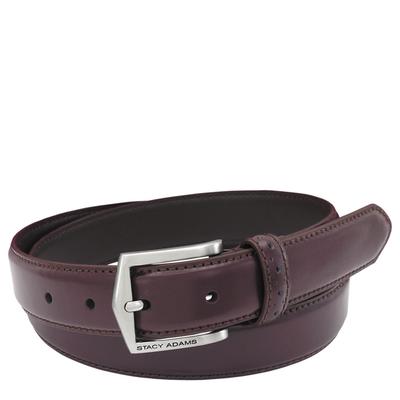 Stacy Adams Pinseal Belt 30mm Burgundy 52 Leather