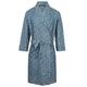 Somax Men's Luxury Lightweight Cotton Dressing Gown – Turquoise Blue Paisley Pattern (Medium)