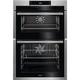 AEG 6000 SurroundCook Built-In Double Oven DCE731110M, 61L Capacity, 875x560x550 mm, Multilevel Cooking, Antifingerprint Coating, Catalytic Cleaning, LCD Display, Stainless Steel
