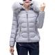 OMZIN Women's Winter Jacket Winter Coat Short Down Jacket Jacket Outwear Women Winter Warm Down Coat Quilted Coat Gray S