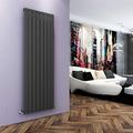 ELEGANT 1800 x 608 mm Vertical Designer Radiator Anthracite Flat Panel Column Tall Upright Central Heating Radiators