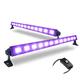 beamz 2x LED BAR Black Light UV Tube Ultraviolet Strip Lighting Mobile DJ Disco 12x 3W