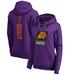 Women's Fanatics Branded Devin Booker Purple Phoenix Suns Backer Name & Number Pullover Hoodie