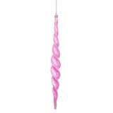 Vickerman 477588 - 14.6" Pink Shiny Spiral Icicle Christmas Tree Ornament (2 pack) (N175179D)