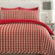 Nimsay Home Highland Woven Tartan Check 180GSM 100% Brushed Cotton Flannel Flannelette Duvet Cover Bedding Set (Red, Double Duvet Cover Set)