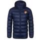 FC Barcelona Official Football Gift Mens Quilted Hooded Winter Jacket 3XL Navy Blue