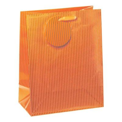 4 Geschenktaschen »Nadelstreifen« orange, TSI, 18x23x10 cm