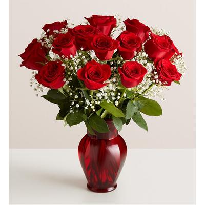 1-800-Flowers Flower Delivery Blooming Love Premium Red Roses 18 Stems
