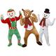 ADULTS NOVELTY CHRISTMAS FANCY DRESS COSTUMES - DELUXE GROUP CHRISTMAS COSTUMES - REINDEER, SNOWMAN AND ELF COSTUMES FOR ADULTS - ONE SIZE FITS MOST